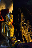 Inle Lake Myanmar. Pindaya, the famous Shwe Oo Min pagoda, a natural cave filled with thousands of gilded Buddha statues. 